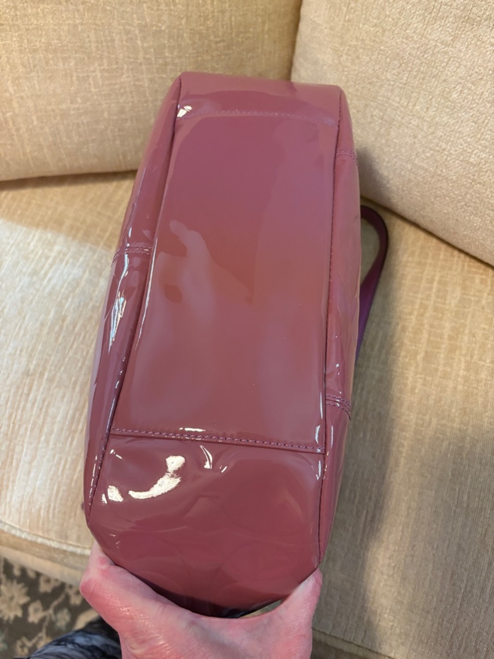 Coach Patent Leather Tote in Berry Pink - Picture 11 of 17